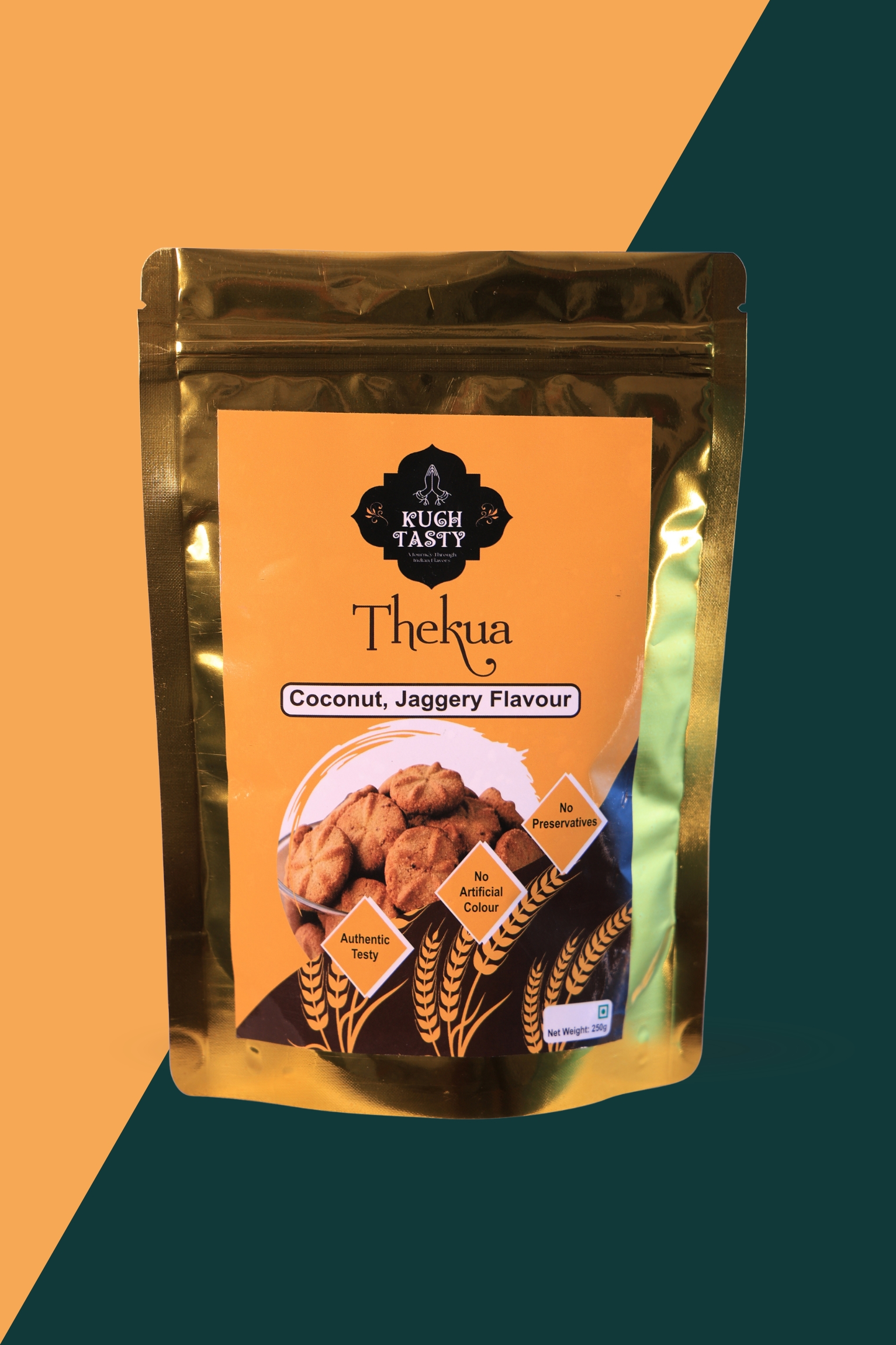 Kuch Tasty Homemade Thekua – Coconut & Jaggery Flavour (250g) - Image 2