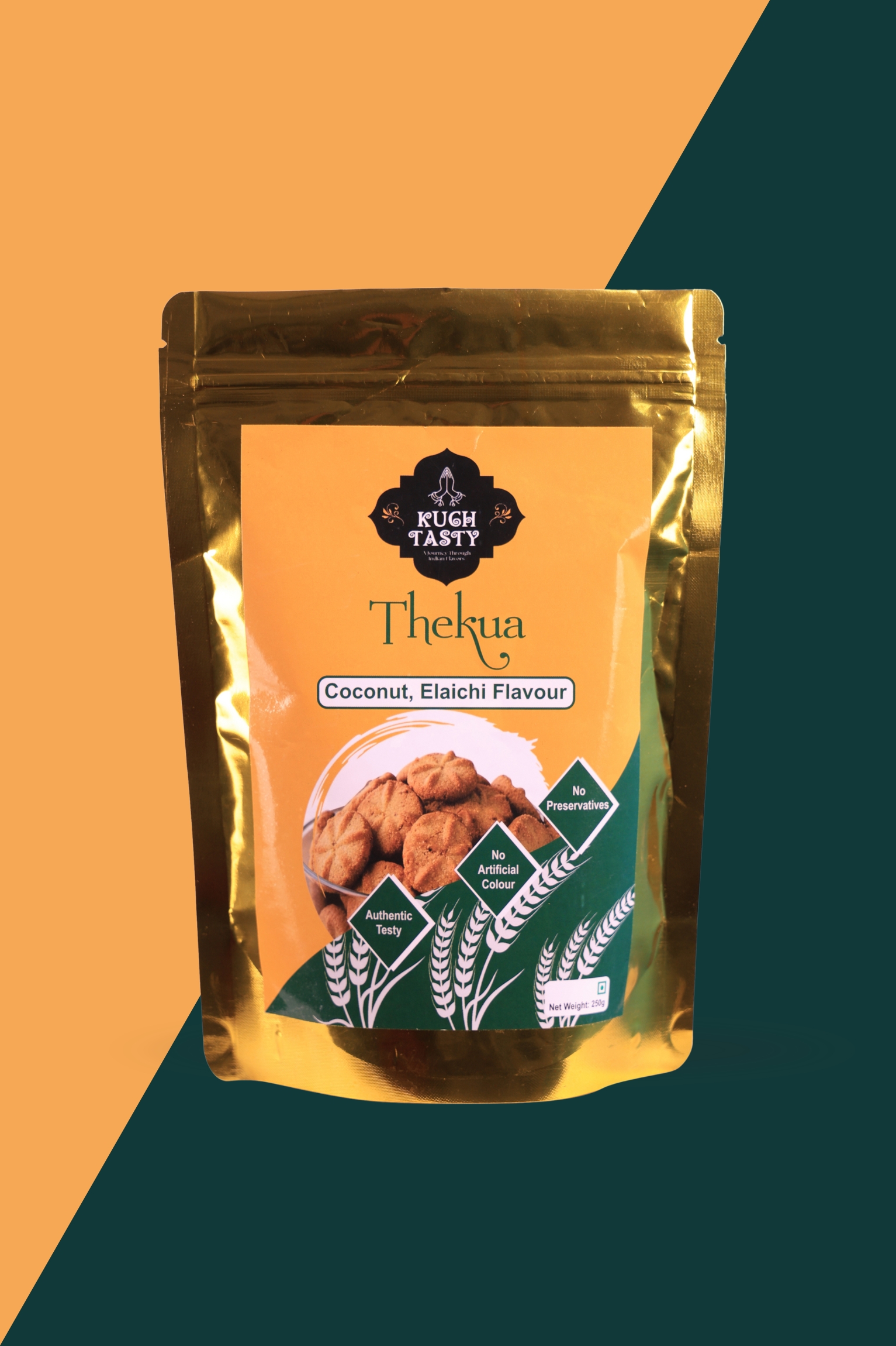 Kuch Tasty Homemade Thekua – Coconut & Elaichi Flavour (250g) - Image 2